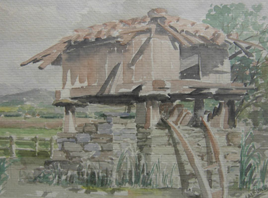 Hórreo pintado por Alfonso